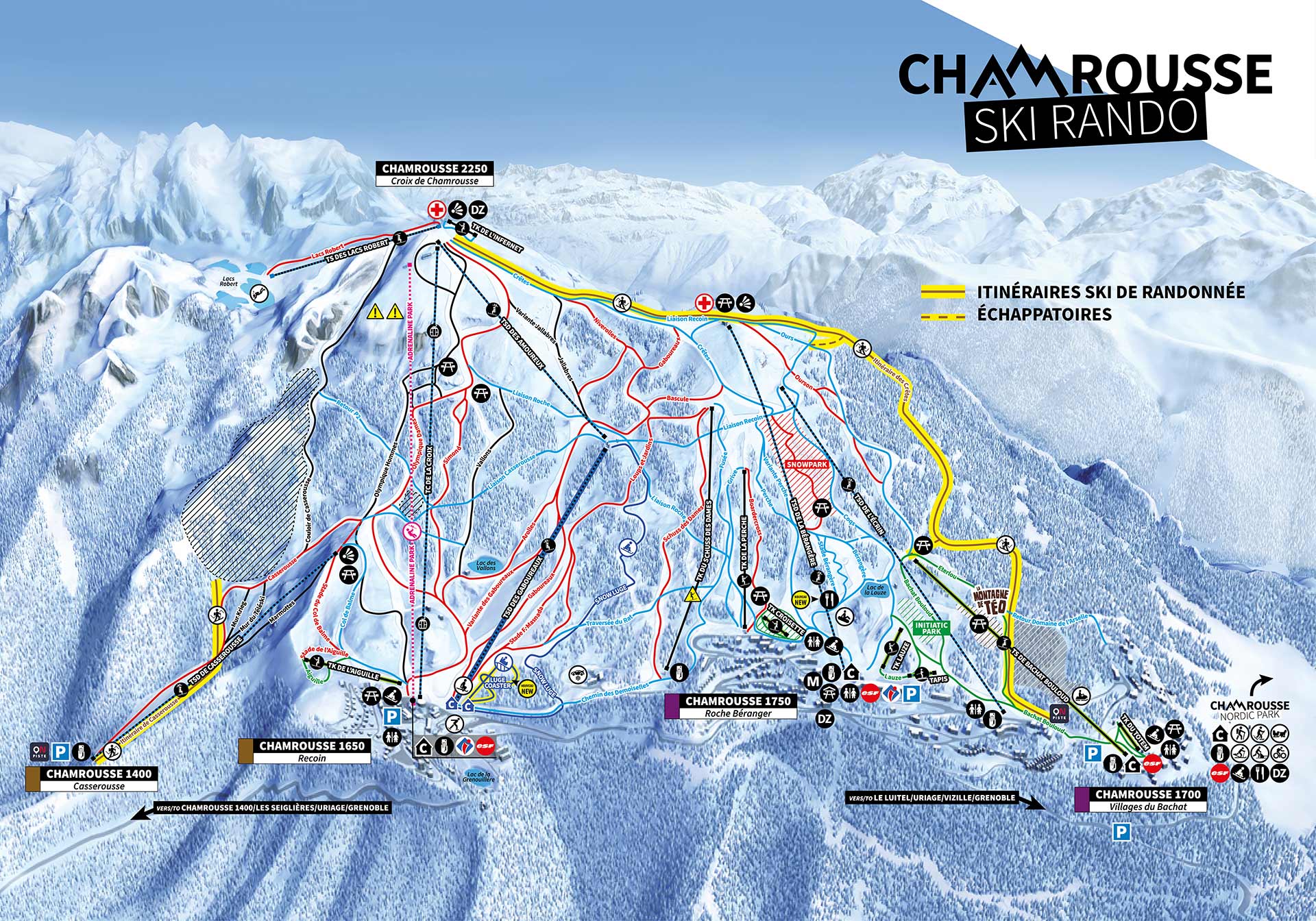 Chamrousse ski touring routes 