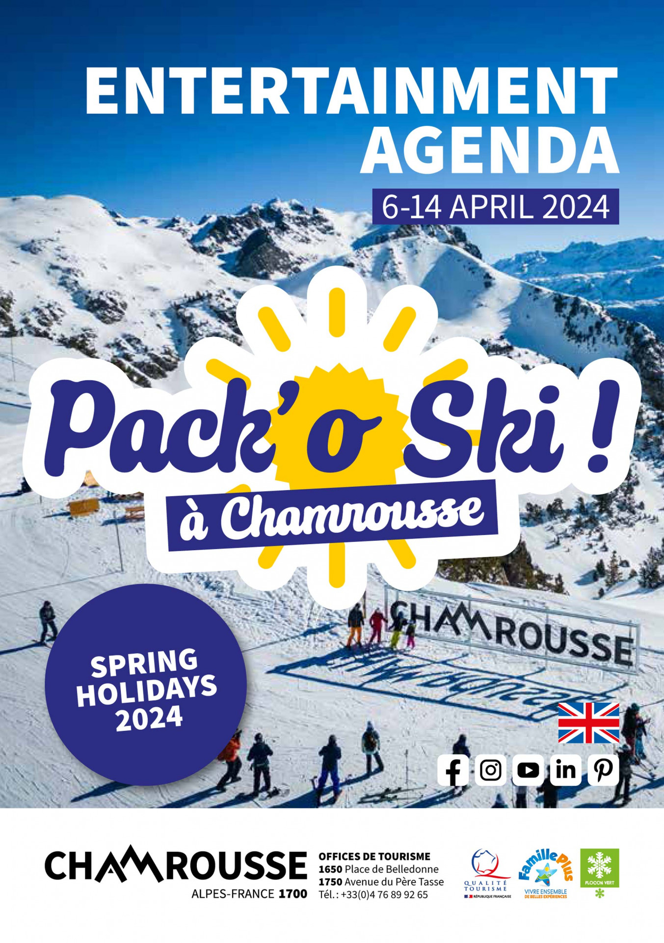 Chamrousse entertainment programme April 2024