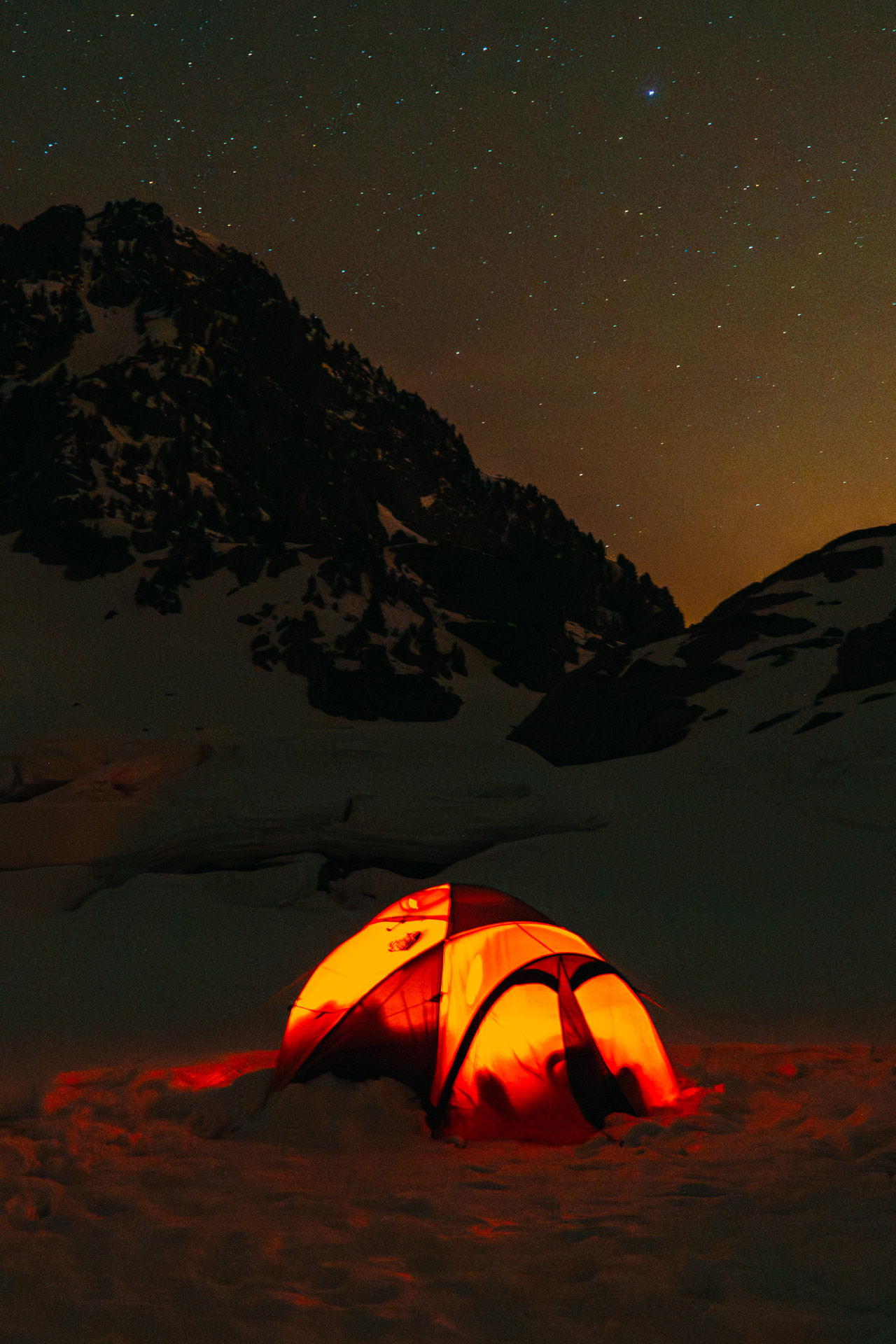 Chamrousse bivouac ice snow lakes Robert dive xtreme winter ski resort mountain grenoble isere french alps france - © Pierre Muller