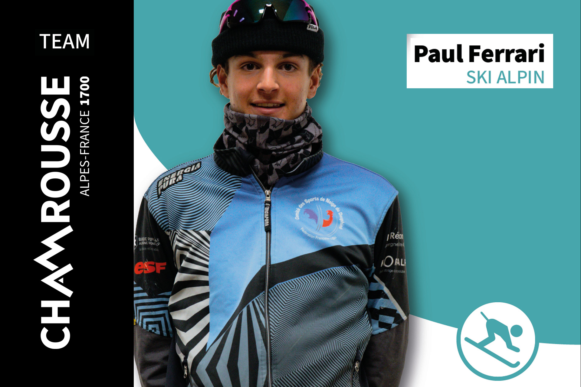 Chamrousse sports ambassador 2024-2025 paul ferrari poquet alpine skiing mountain resort grenoble isere french alps france - © CA et YV - OT Chamrousse