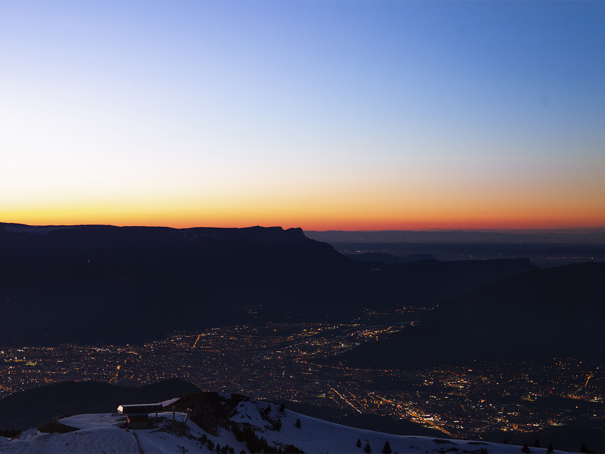 Chamrousse coucher soleil ski rando itinéraire nocturne randonnée station montagne isère alpes france - © MG - Chamrousse