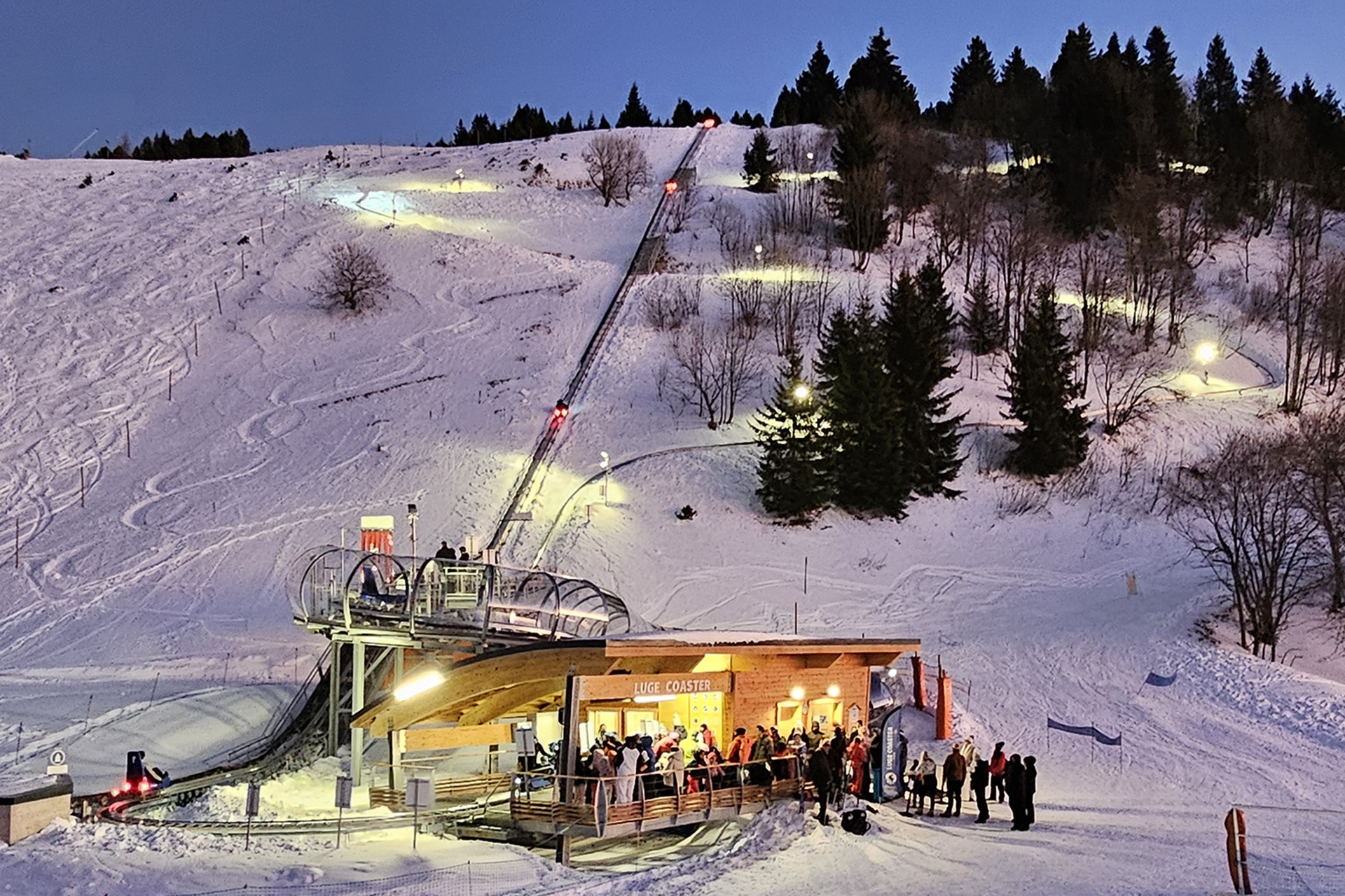 Chamrousse rail sledge luge coaster Sledging Park winter ski resort mountain grenoble isere french alps france - © SD - OT Chamrousse