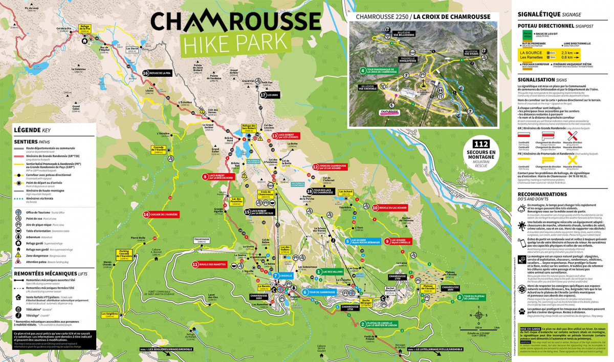 Plan randonnées Chamrousse 2024