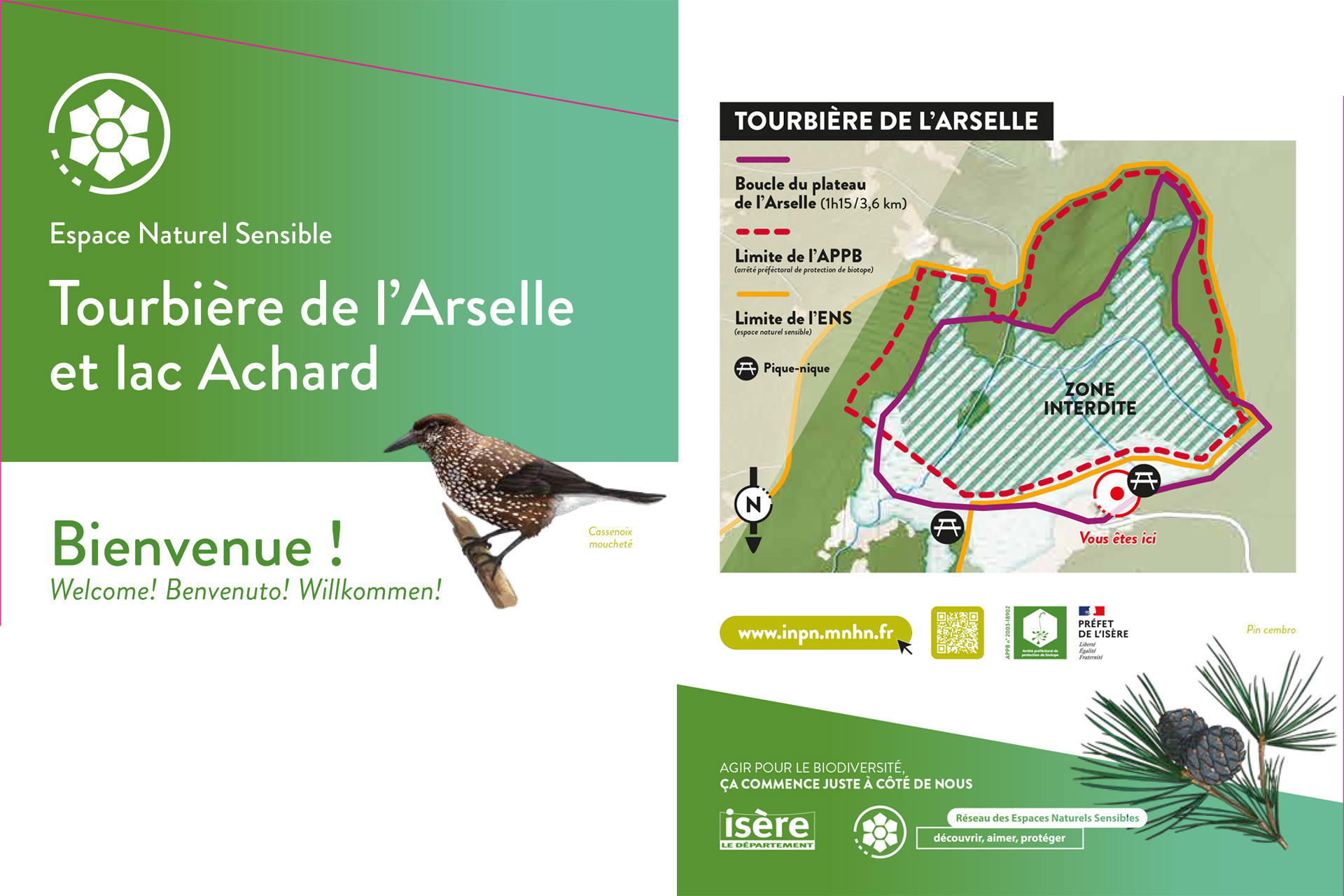 Réglementation tourbière Arselle et lac Achard Chamrousse