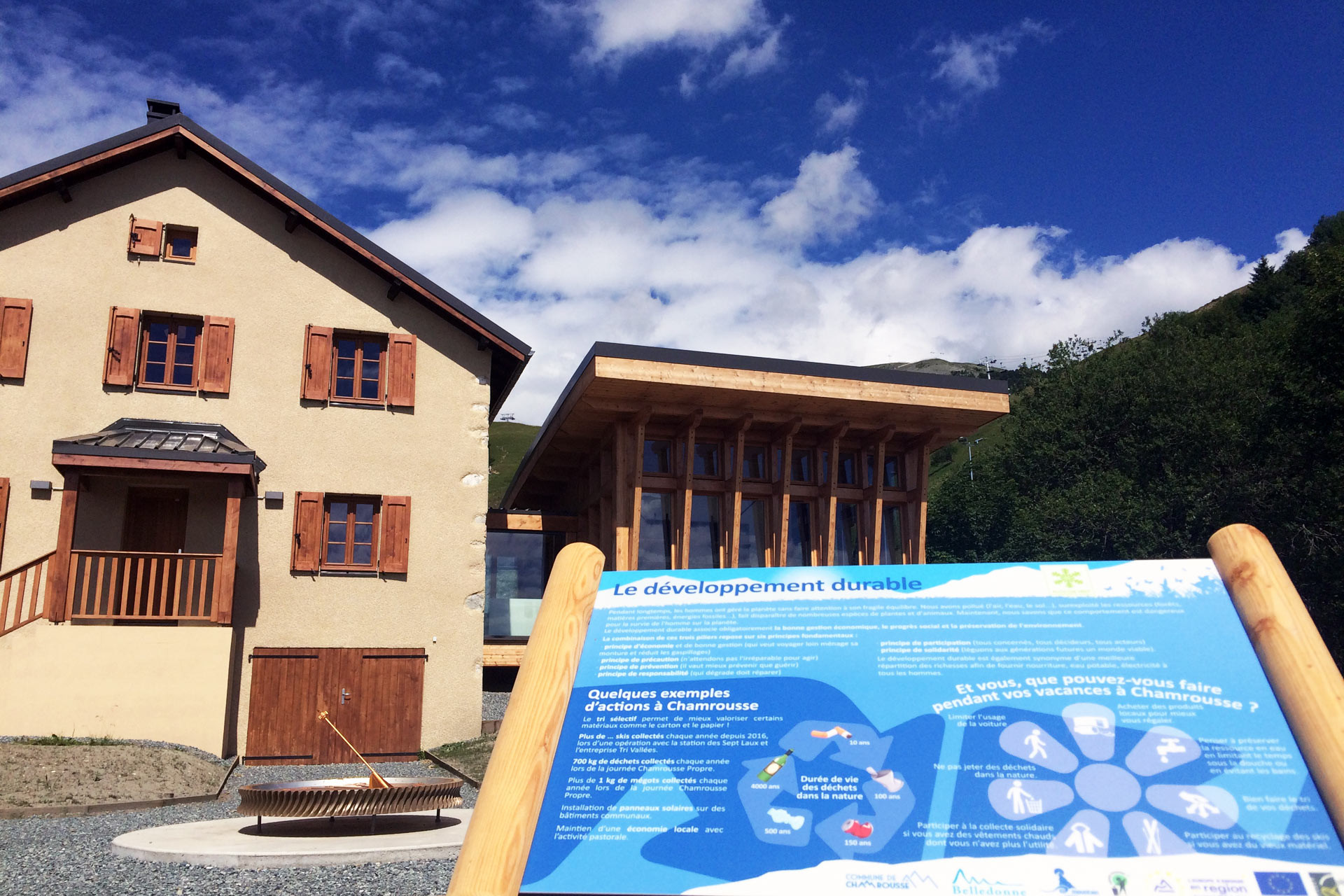 Chamrousse outdoor exhibition panel environment centre