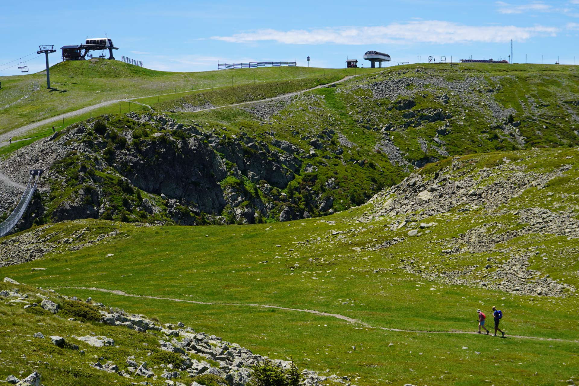 Spaziergang Gipfelstation im Sommer