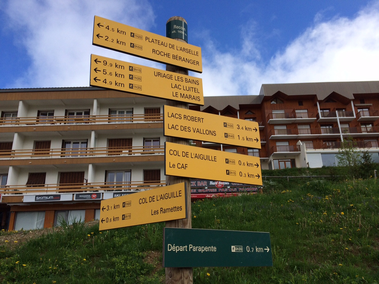 Schild Pfad Chamrousse