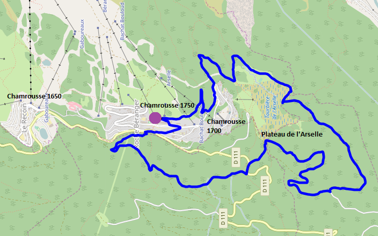 Circuit VTT bleu n°3 Chamrousse - Grand tour du plateau de l'Arselle