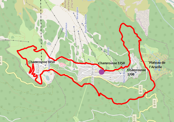 Circuit VTT rouge n°1 Chamrousse - Tour de Chamrousse