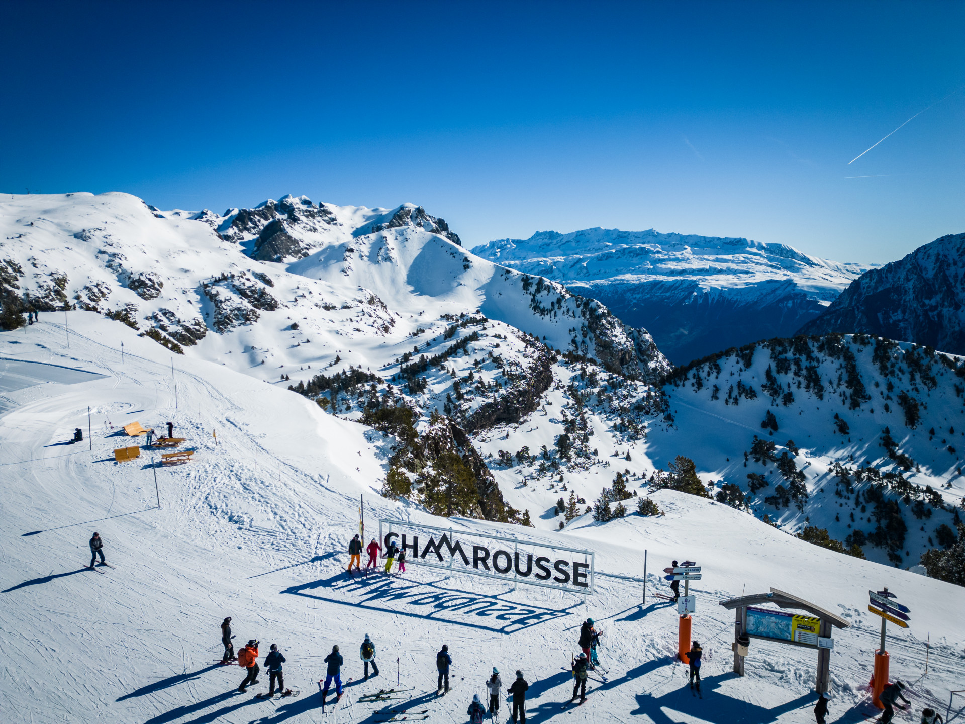 Chamrousse photo point letters top resort Bérangère chairlift