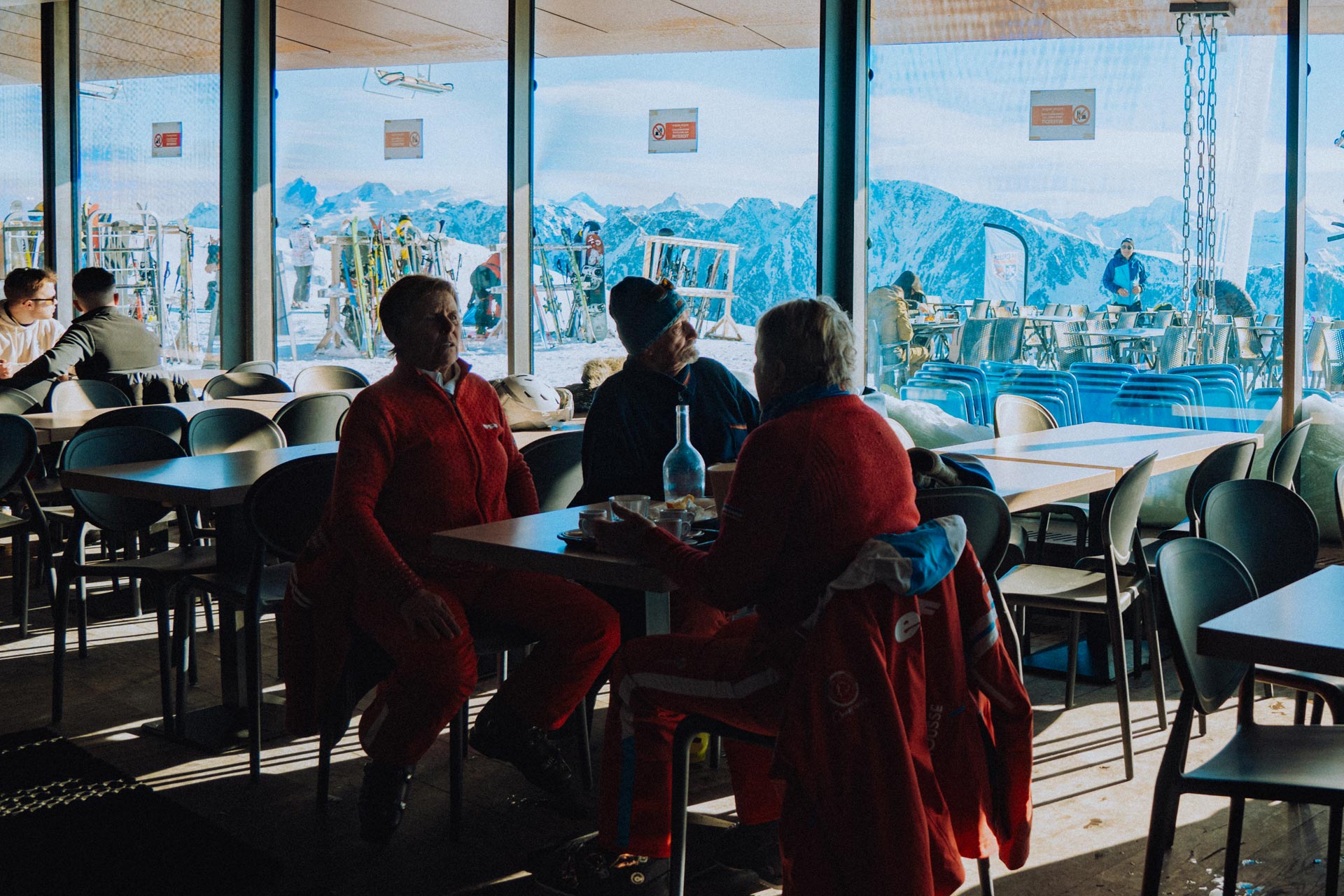 Chamrousse meal restaurant winter mountain resort grenoble isere french alps france - © Pierre Muller