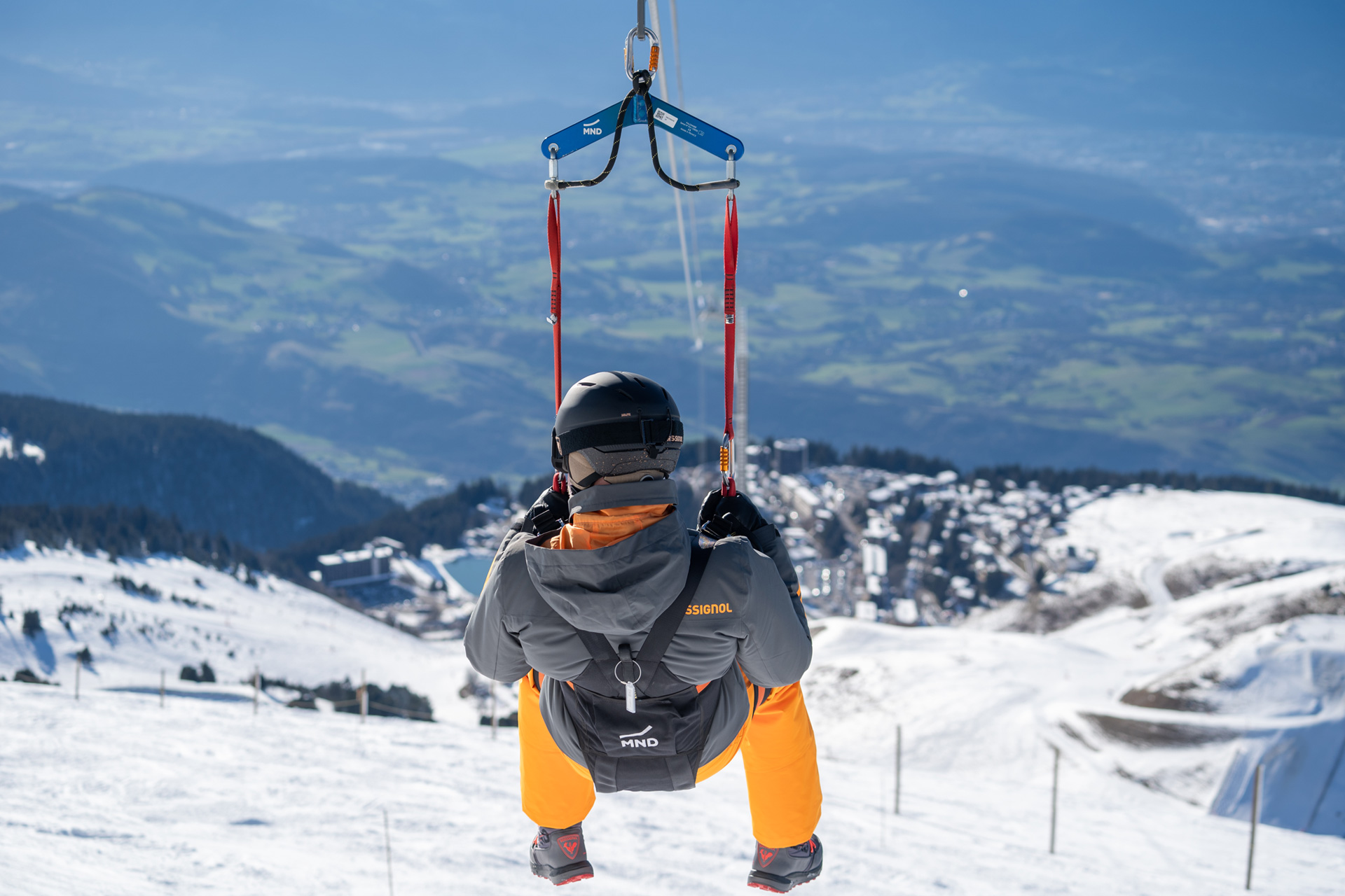 Chamrousse largest giant zip line winter mountain resort grenoble isere french alps france - © CH - OT Chamrousse