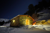 Evening in a shepherd's hut