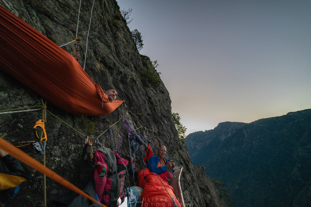 Biwak Nacht in Portaledge Chamrousse