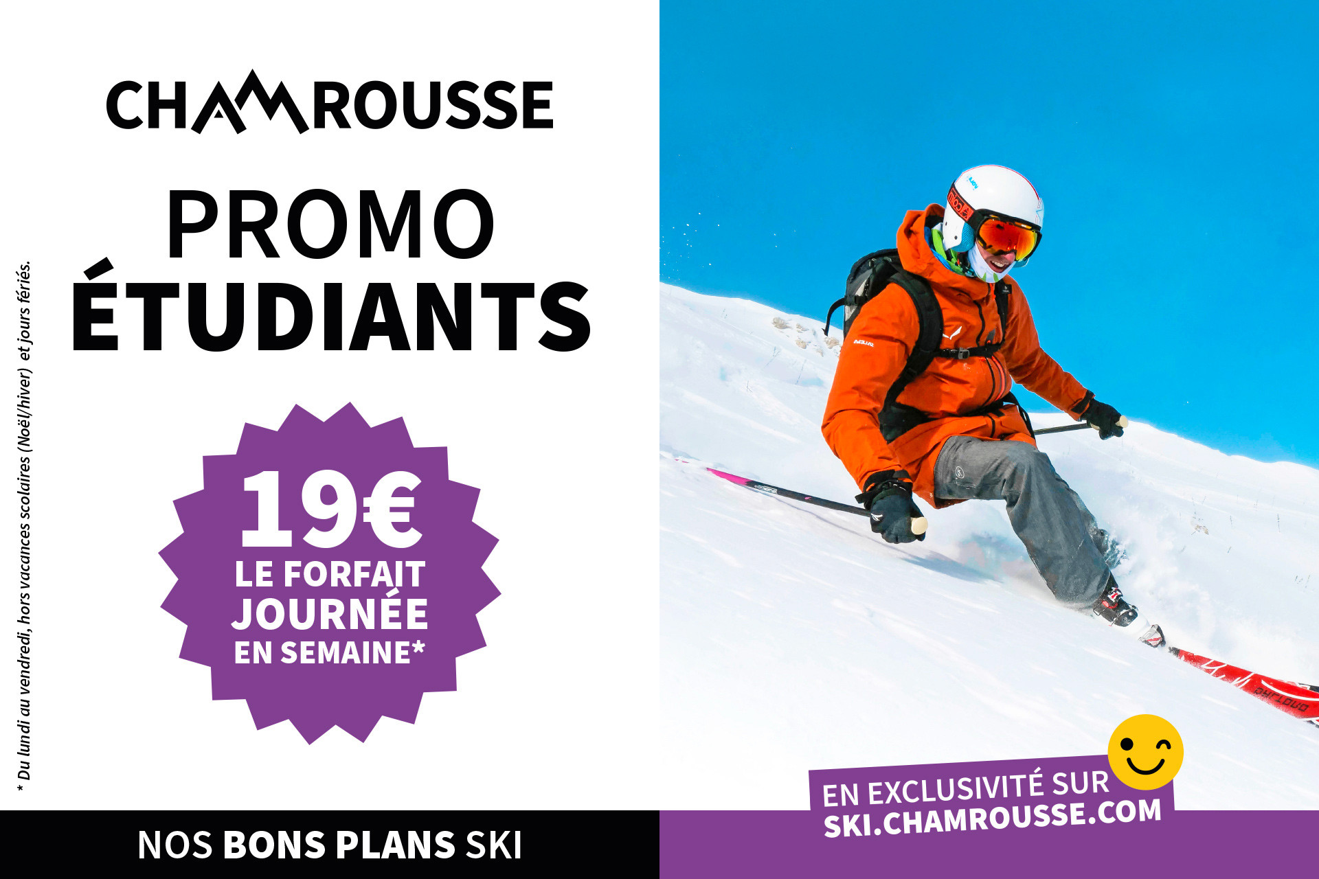 Promotion web étudiant forfait ski Chamrousse