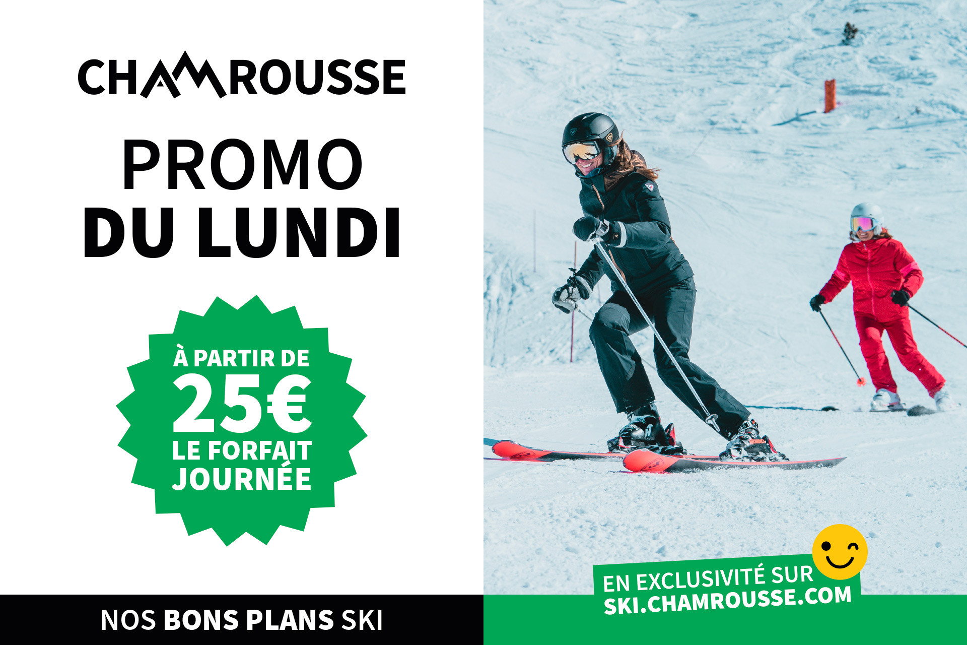 Promotion web lundi forfait ski Chamrousse