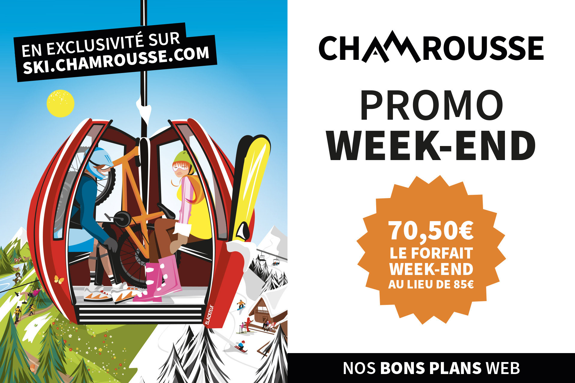 Chamrousse promotion week-end forfait ski station montagne grenoble isère lyon rhone alpes france