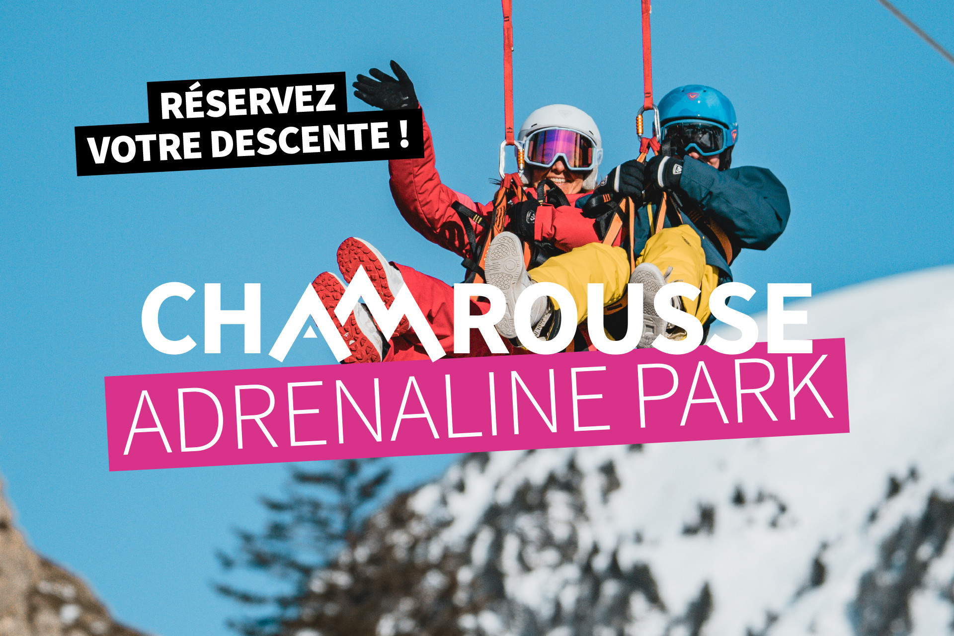 Tyrolienne géante Adrenaline Park Chamrousse