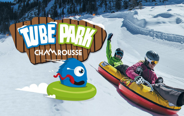 Snowtubing poster Chamrousse