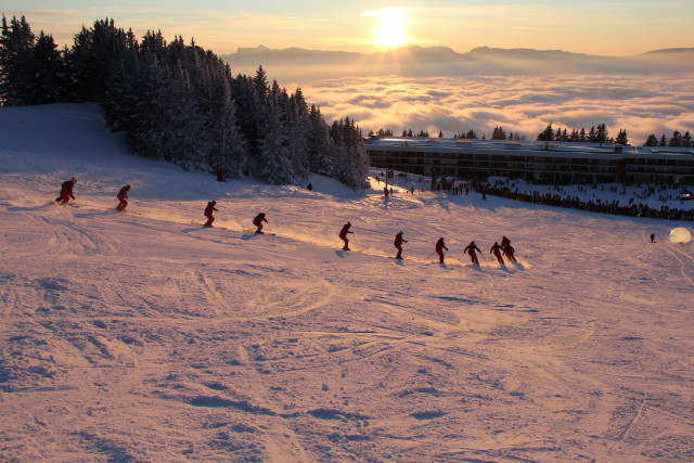 Démonstration école ski français ESF Chamrousse