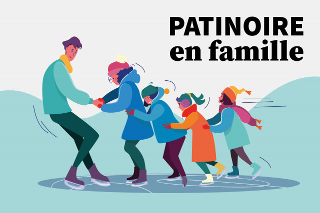 Patinoire en famille