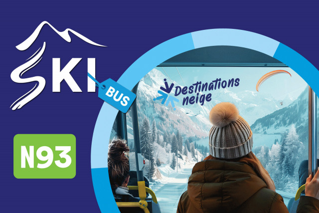 N93 destinations neige offre Skibus ticket bus + forfait ski Chamrousse