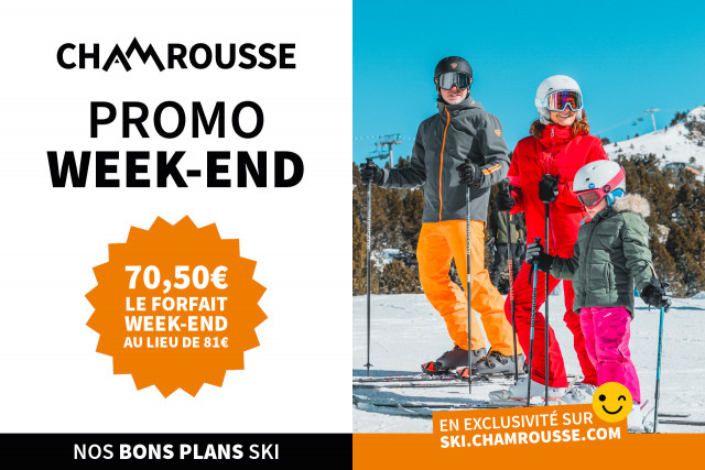 Chamrousse promotion week-end forfait ski station montagne grenoble isère lyon rhone alpes france